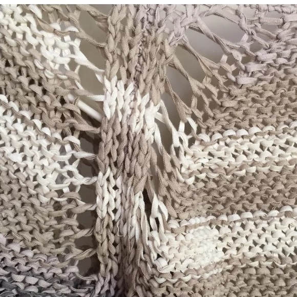 Free People (Medium) Cotton Open Knit Sweater EUC - Picture 3 of 7